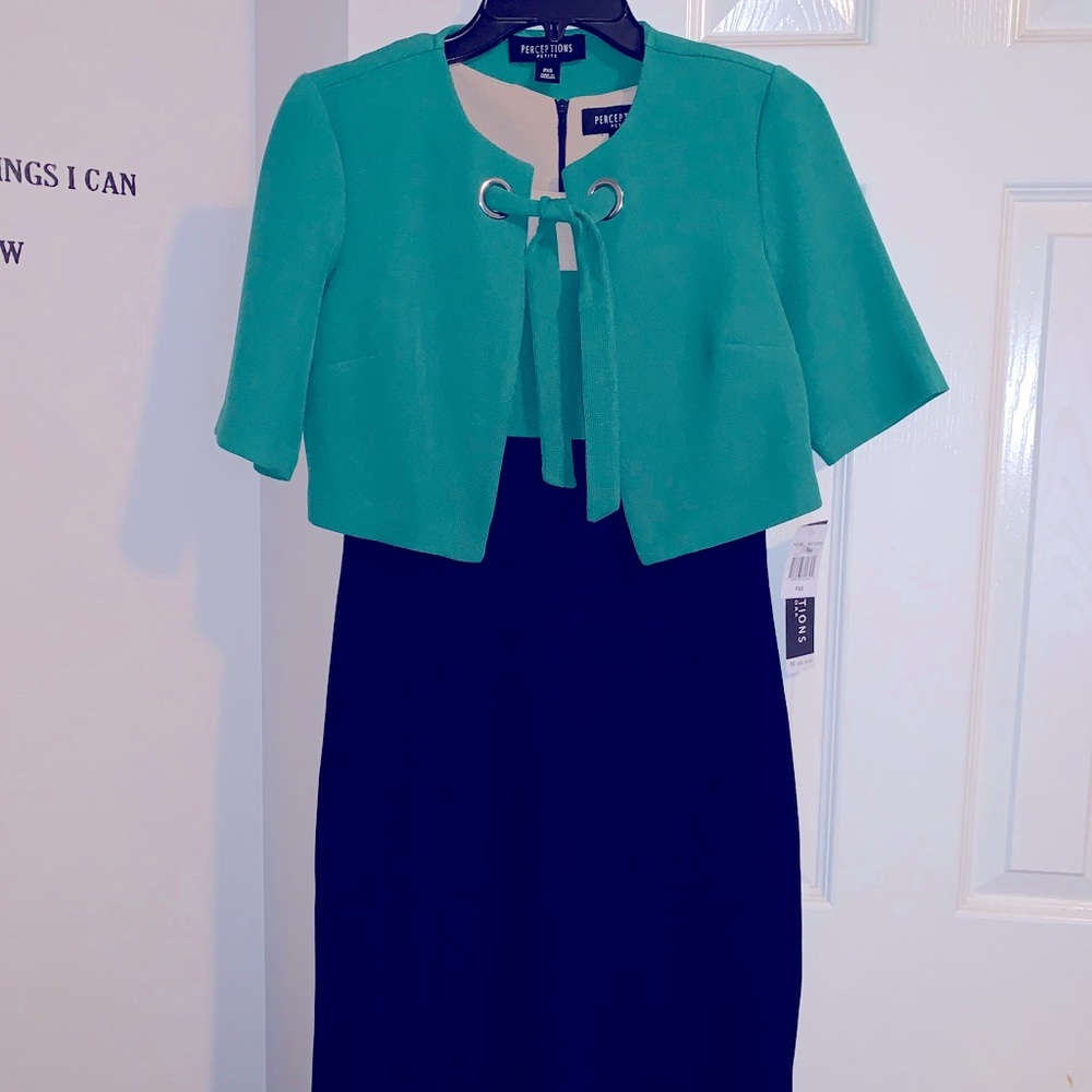 Brand new beautiful dress with cute crop jacket.